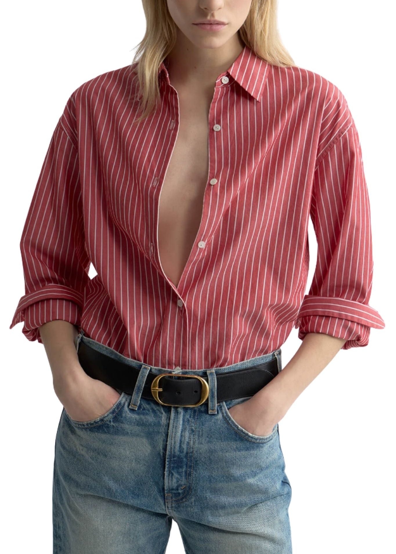 Nili Lotan Yorke Shirt - Vermillion