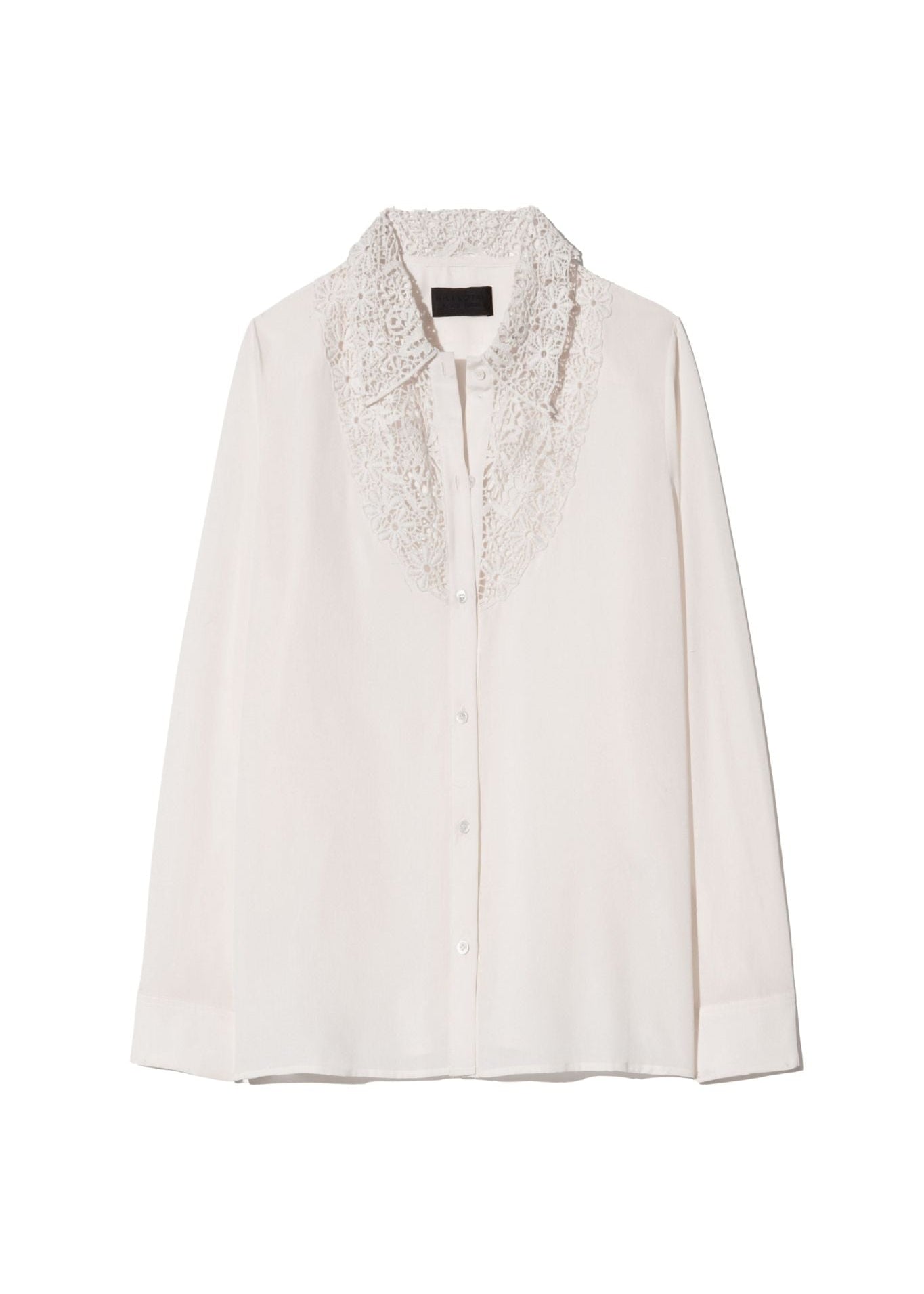 Nili Lotan Zola Lace/Silk Shirt - Vermillion