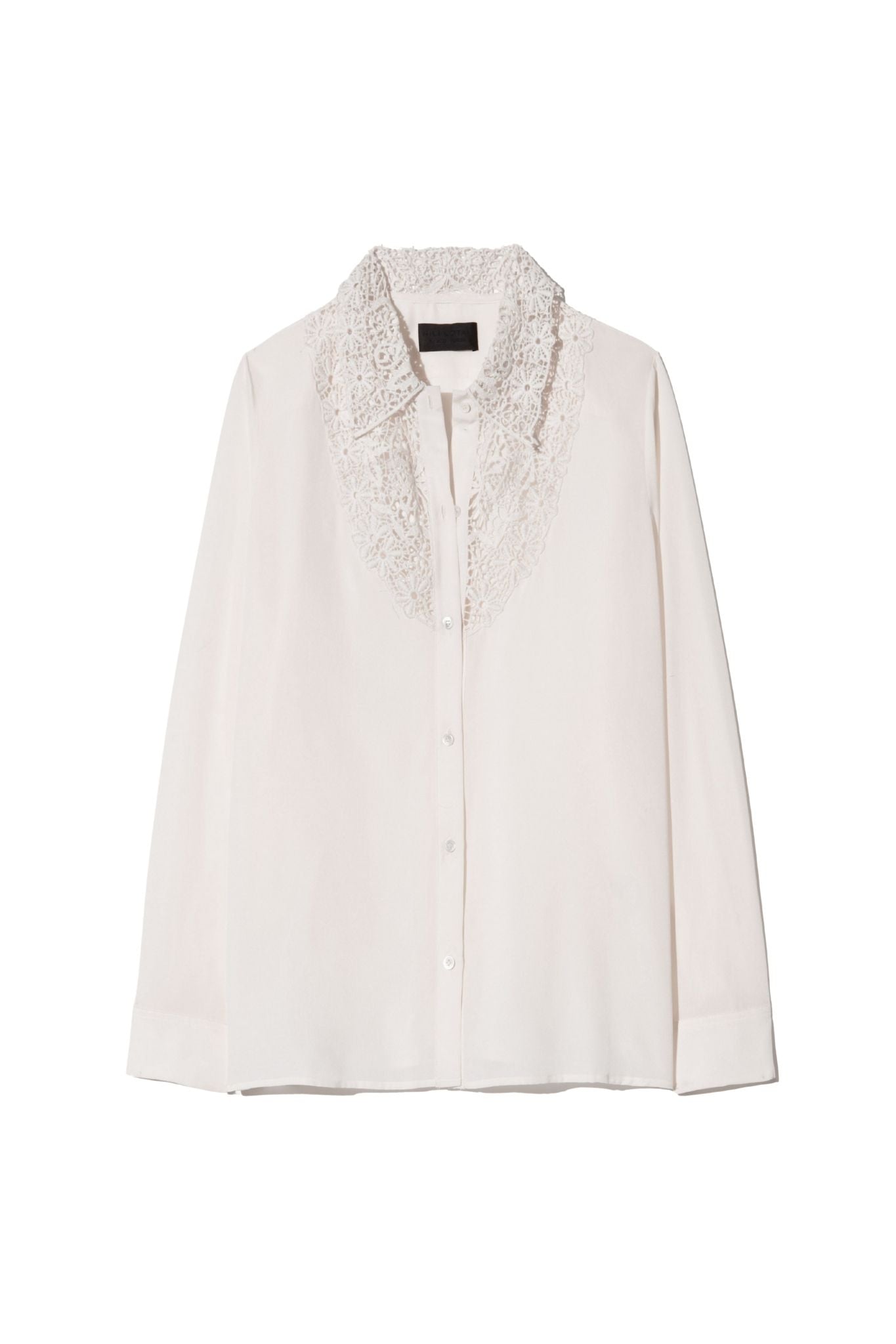 Nili Lotan Zola Lace/Silk Shirt - Vermillion