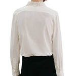 Nili Lotan Zola Lace/Silk Shirt - Vermillion