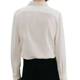 Nili Lotan Zola Lace/Silk Shirt - Vermillion