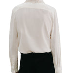 Nili Lotan Zola Lace/Silk Shirt - Vermillion