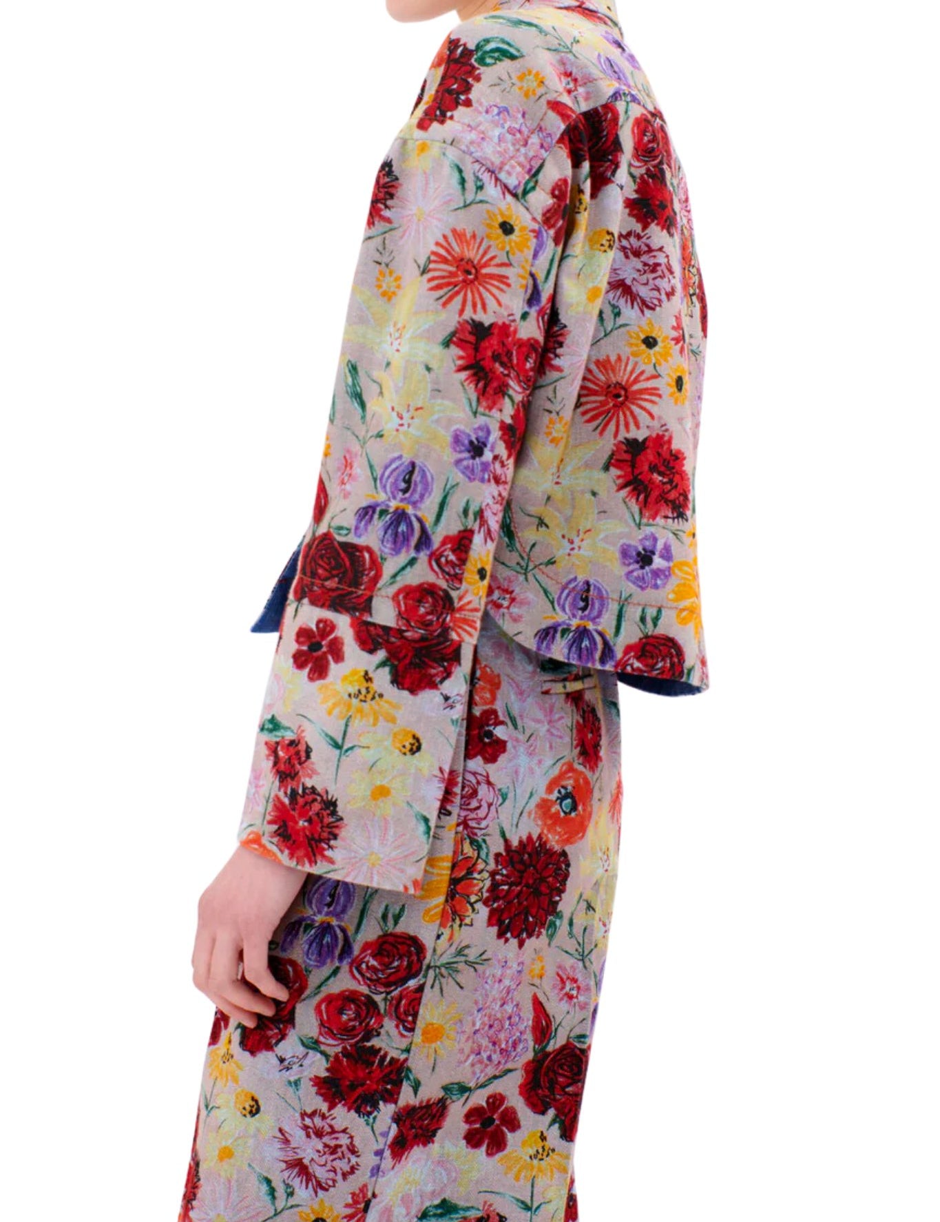 Odeeh Floral Jacket - Vermillion