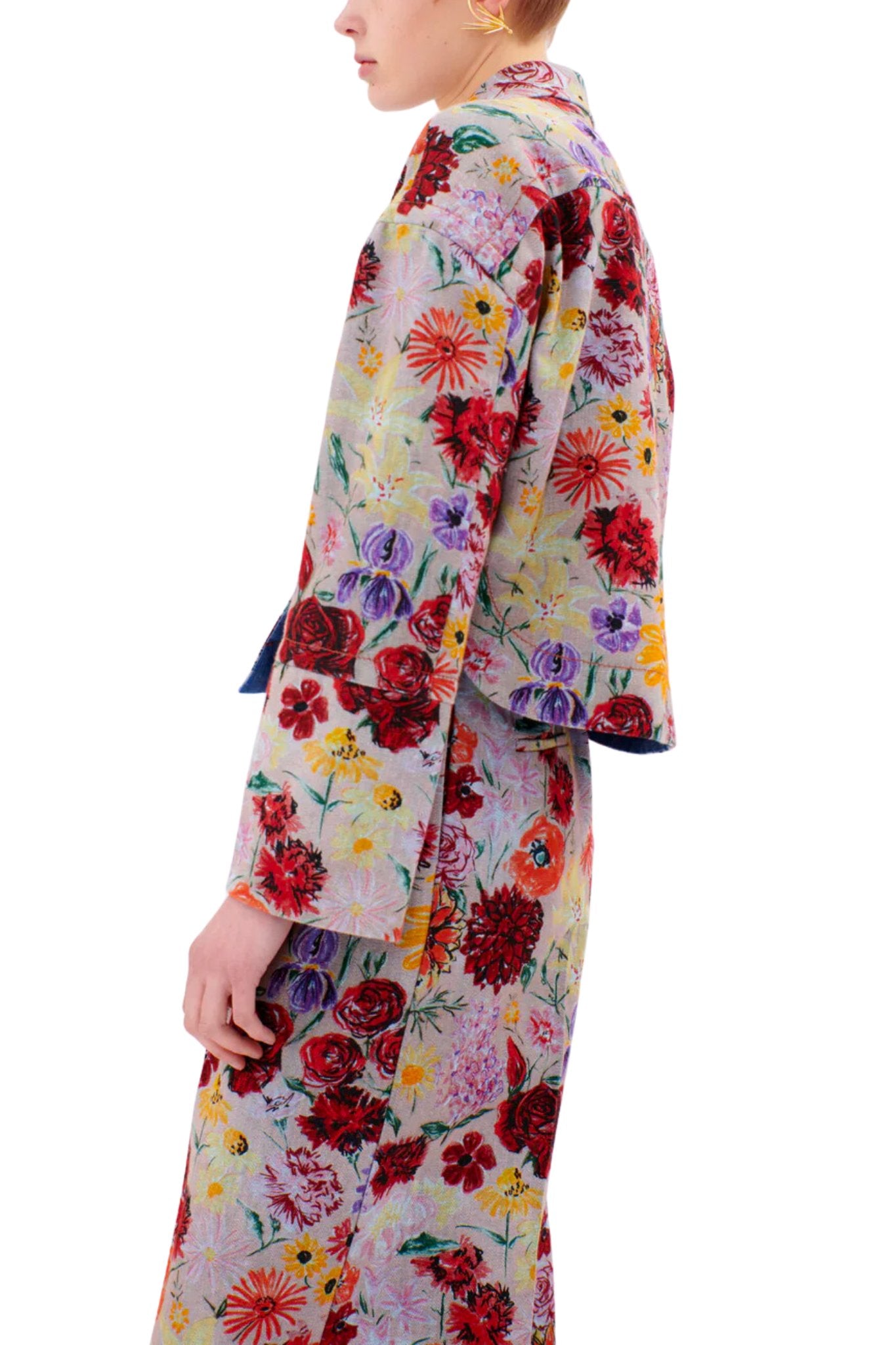 Odeeh Floral Jacket - Vermillion