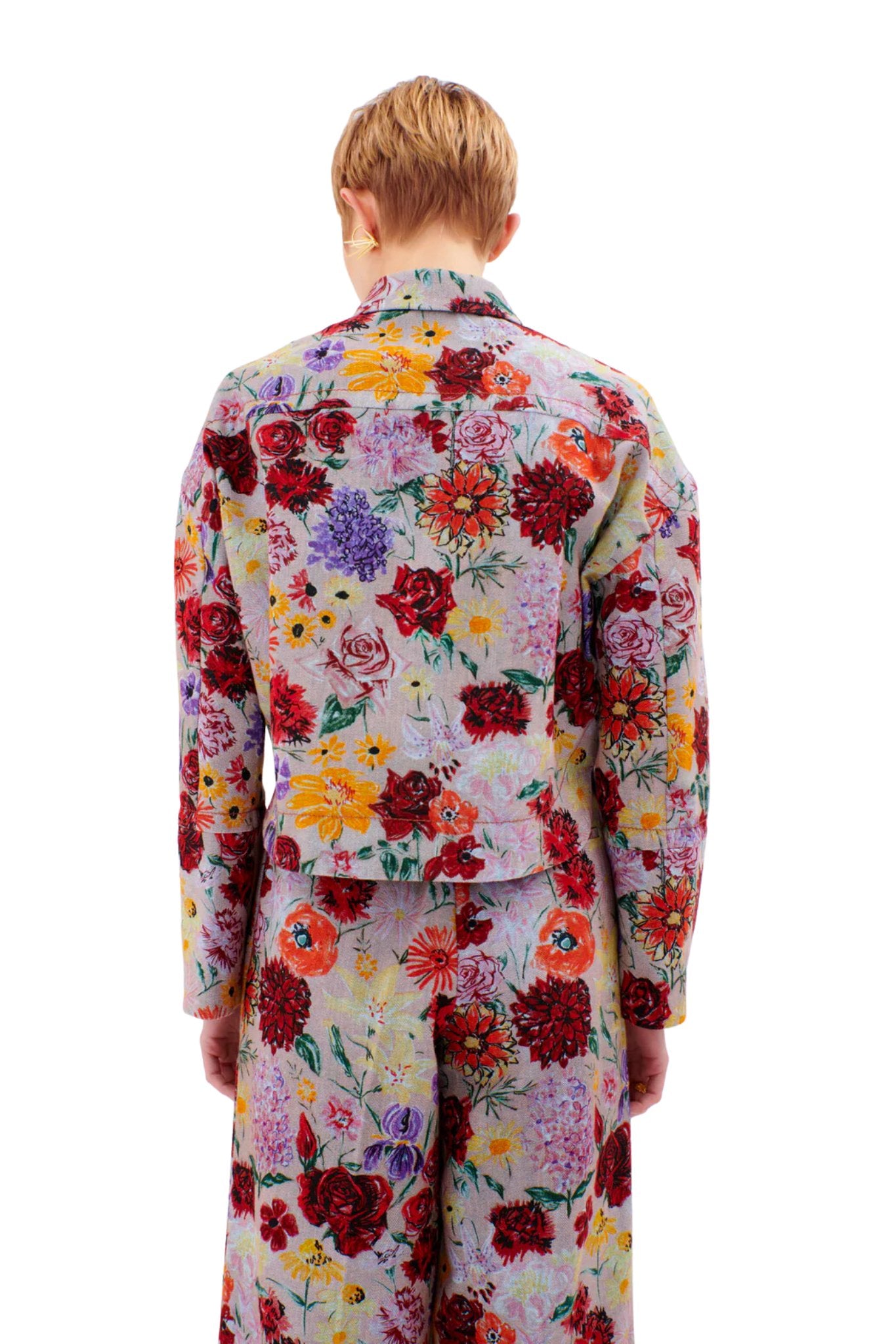 Odeeh Floral Jacket - Vermillion