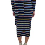 Odeeh Skirt Stripes Rock, Bordeaux - Vermillion