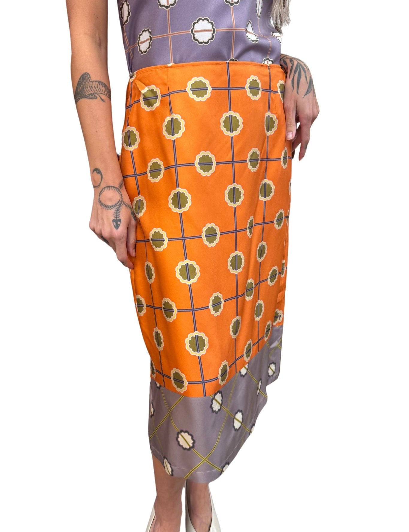 Odeeh Skirt Tangerine - Vermillion