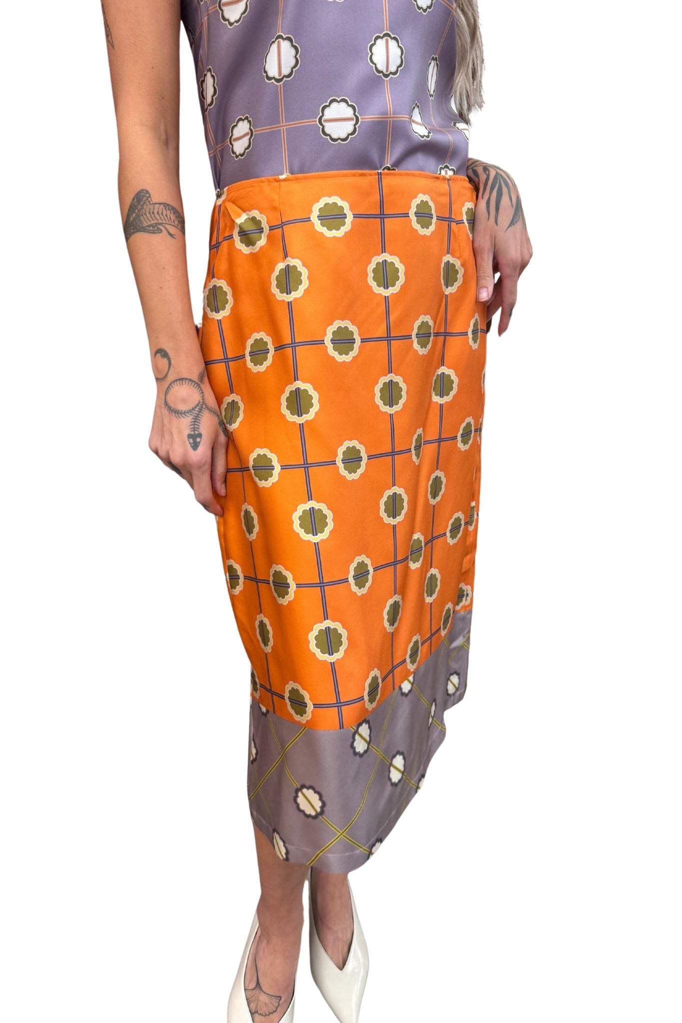 Odeeh Skirt Tangerine - Vermillion