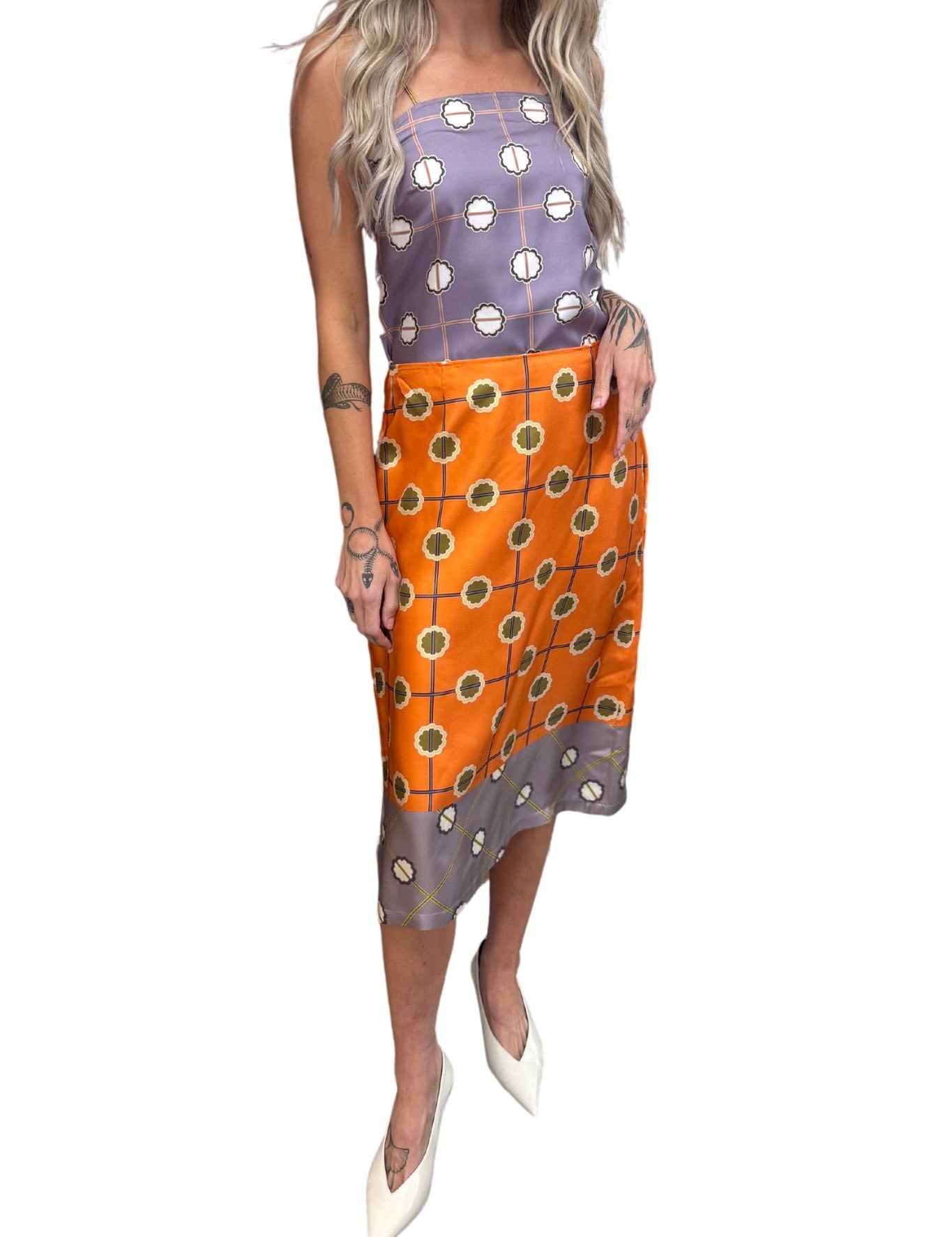 Odeeh Skirt Tangerine - Vermillion