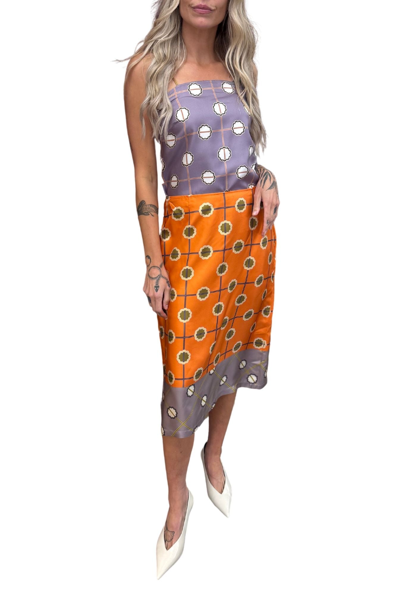 Odeeh Skirt Tangerine - Vermillion