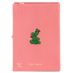 Olympia Le Tan Book Clutch Wild and Free Strapped Peony - Vermillion