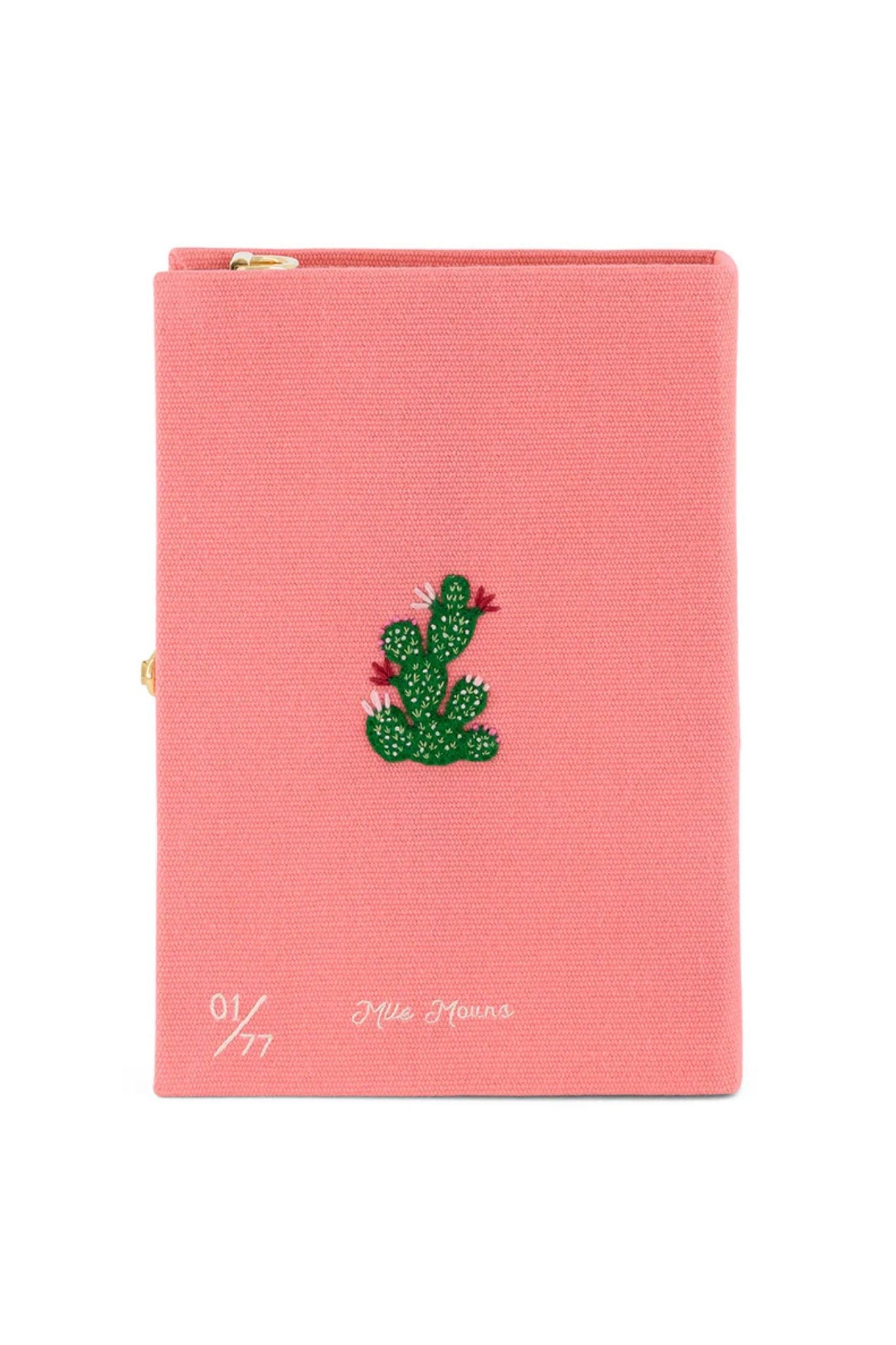 Olympia Le Tan Book Clutch Wild and Free Strapped Peony - Vermillion