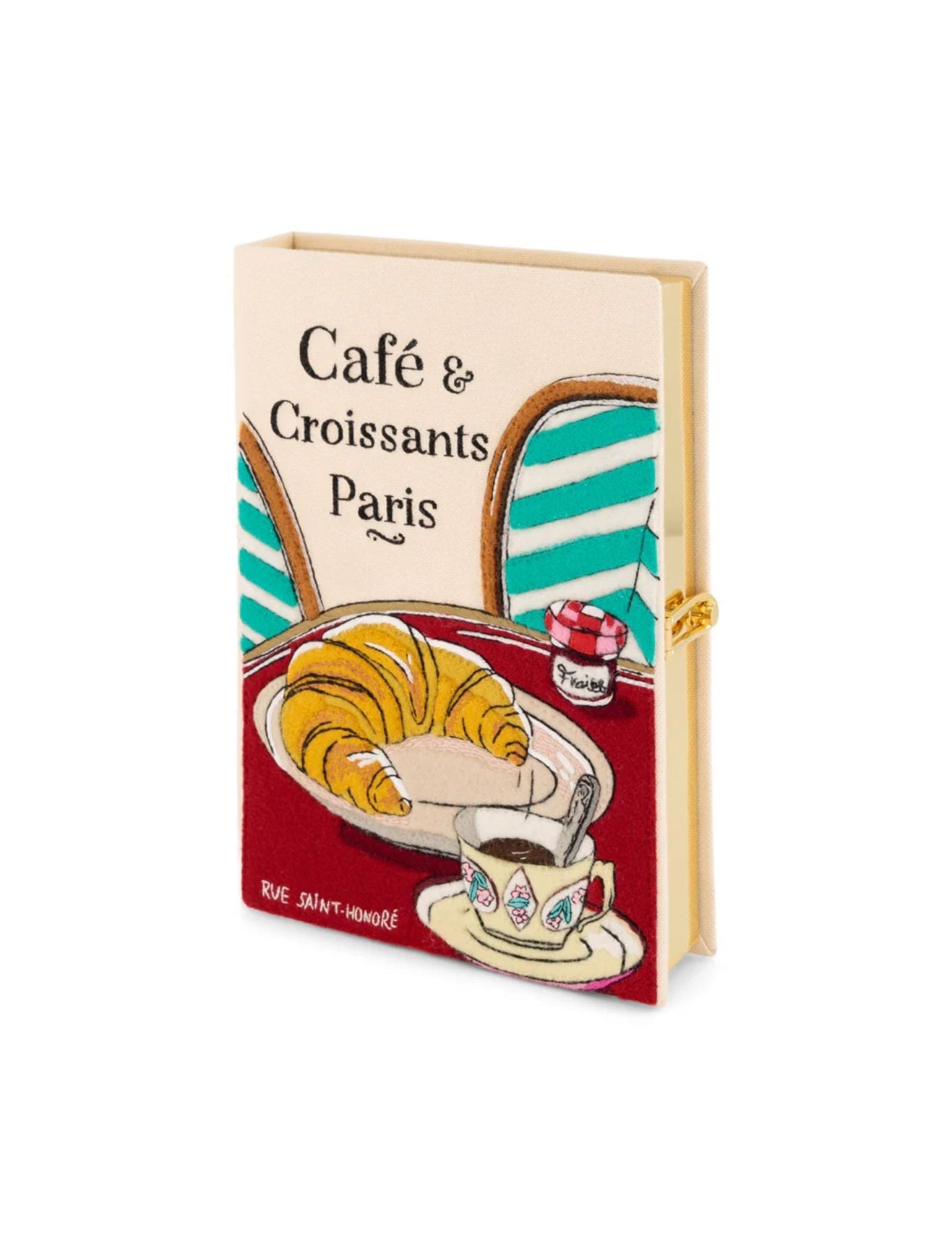 Olympia Le Tan Coffee & Croissants Clutch - Vermillion