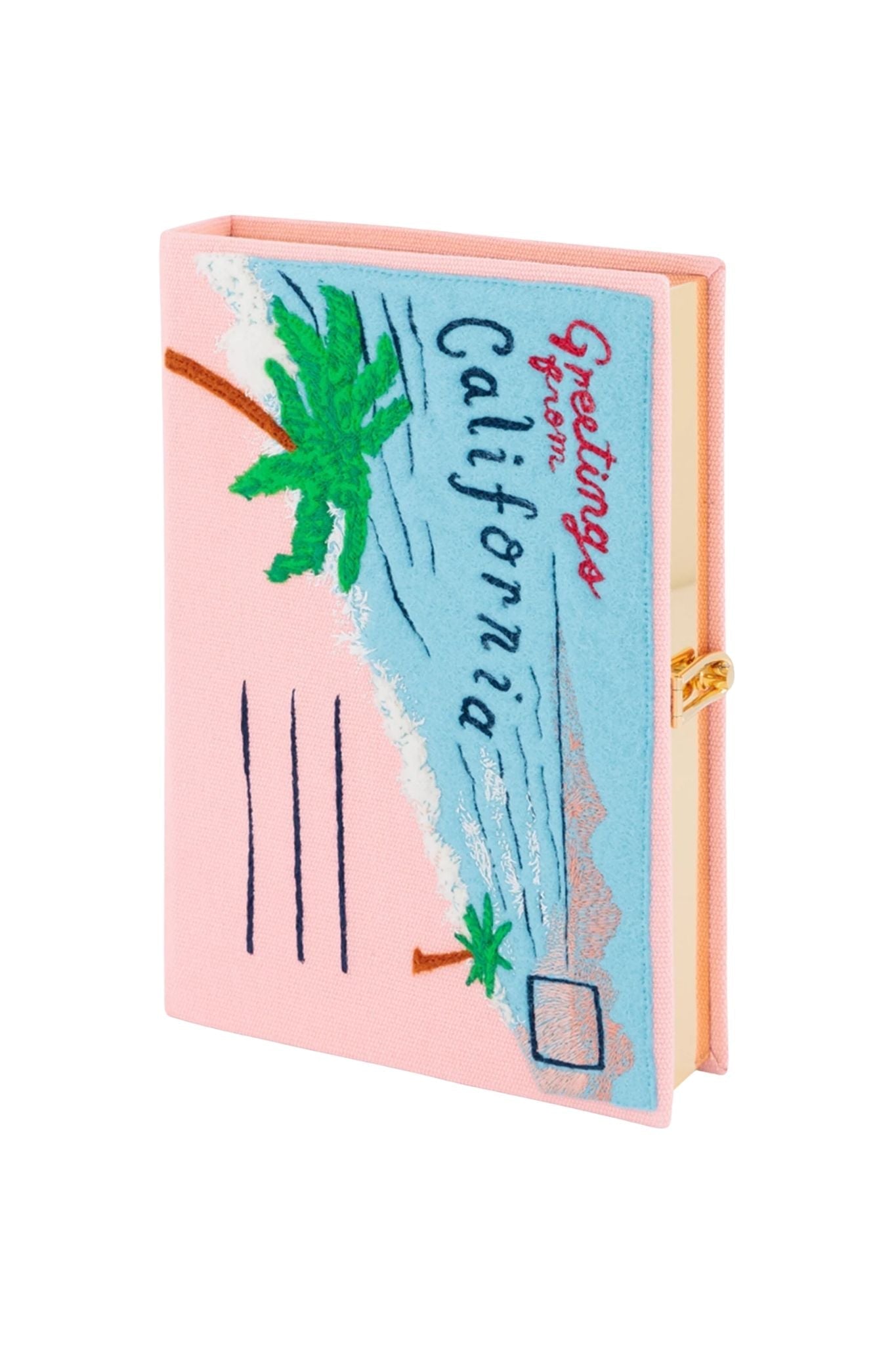 Olympia Le - Tan Greetings from California Clutch - Vermillion
