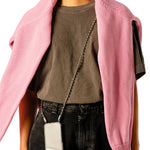 Ossa Ballchain Crossbody Rhodium - Vermillion