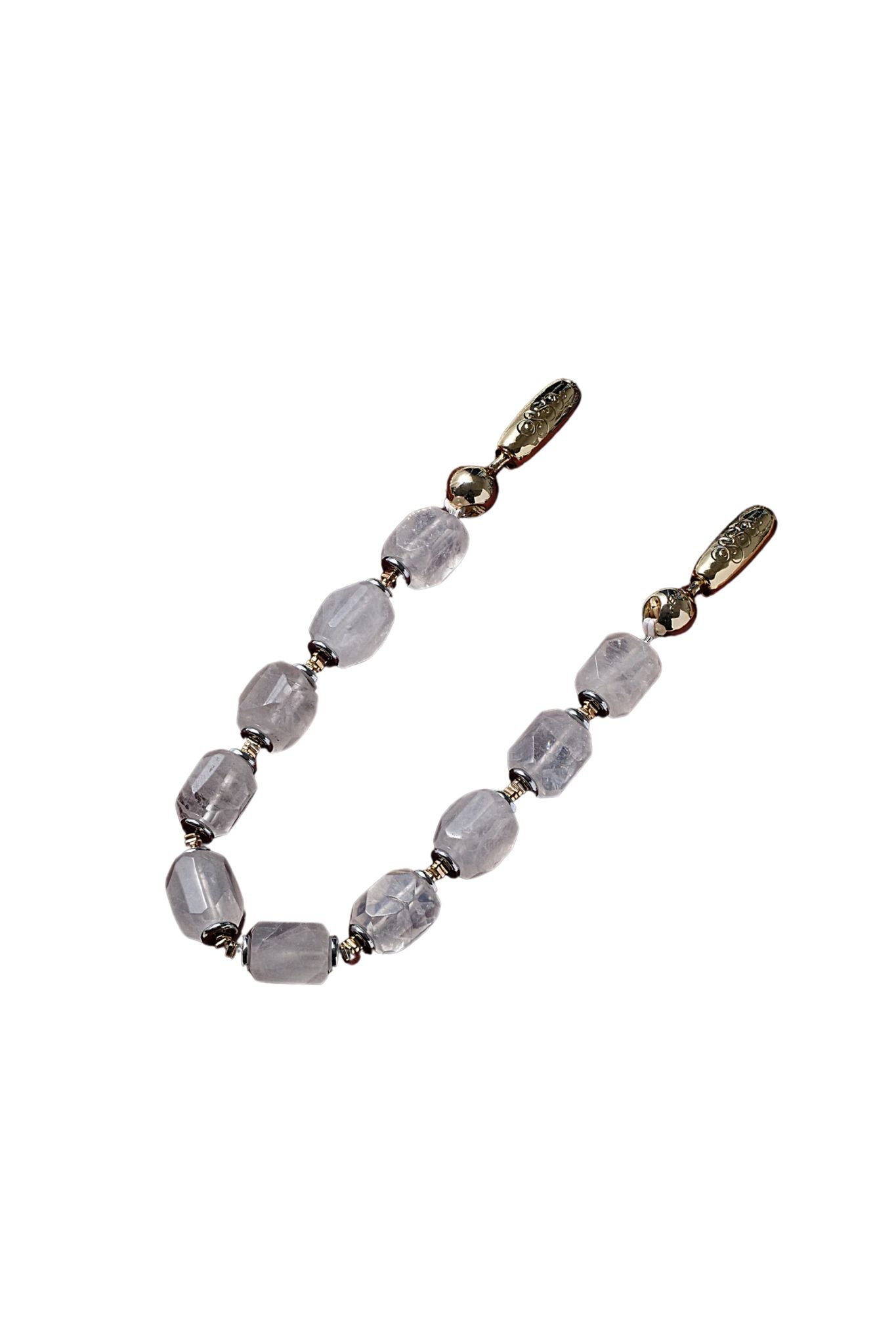 Ossa Electrum Gemstone Wristlet Rock Crystal - Vermillion