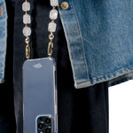 Ossa Electrum Gemstone Wristlet Rock Crystal - Vermillion