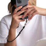 Ossa Leather Bolo Wristlet Black - Vermillion