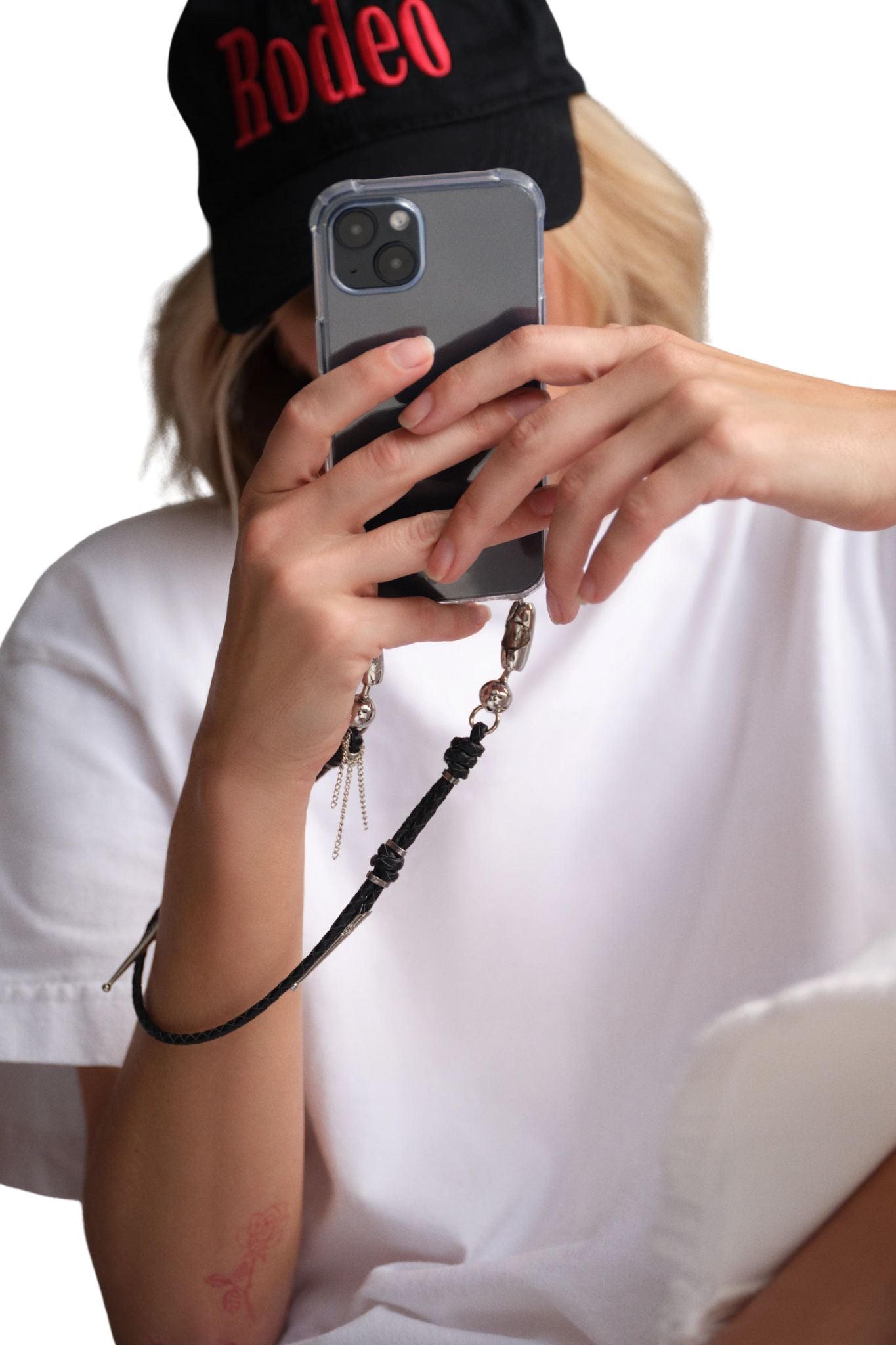 Ossa Leather Bolo Wristlet Black - Vermillion