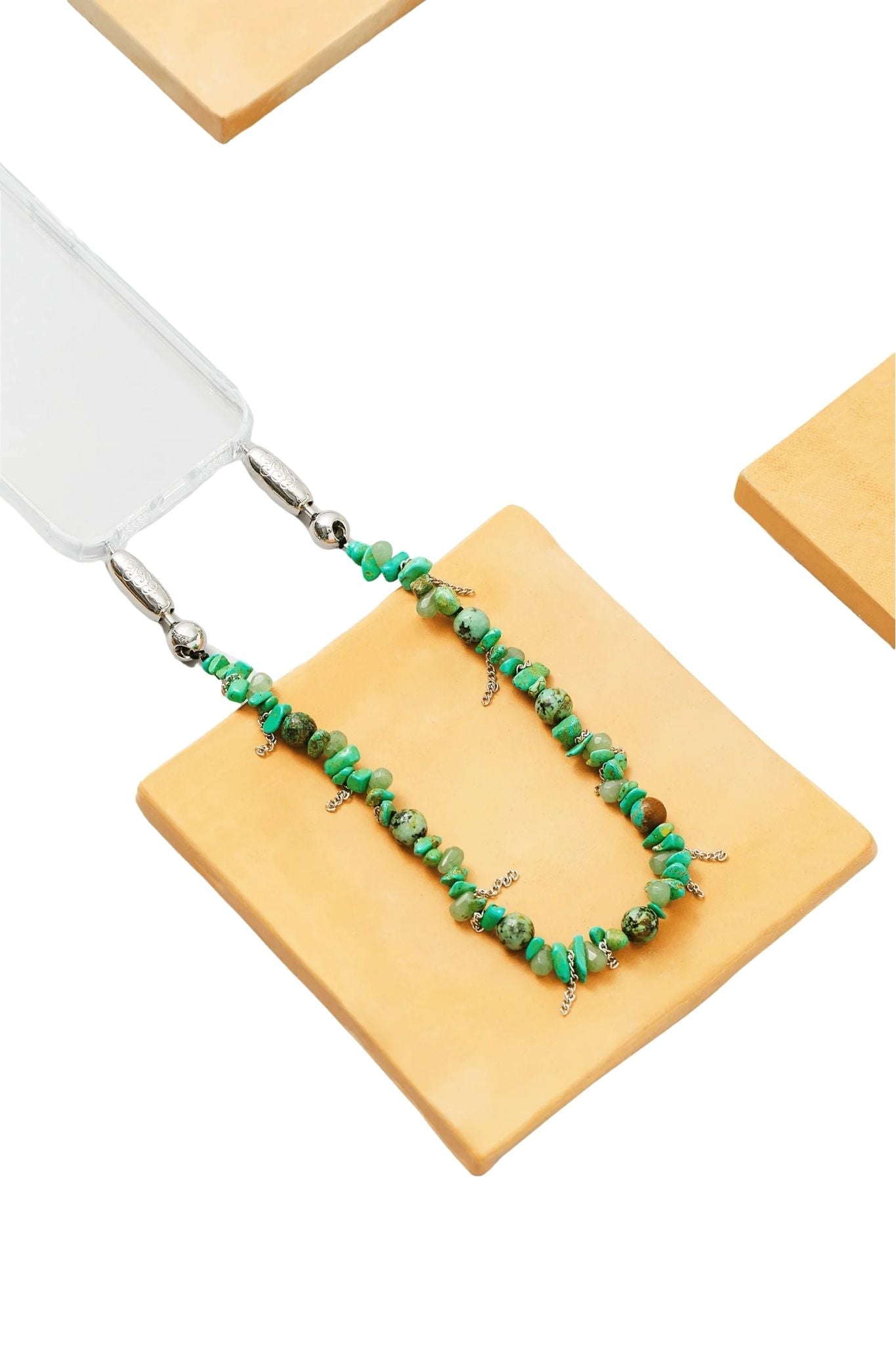 Ossa Stone and Fringe Wristlet - Vermillion