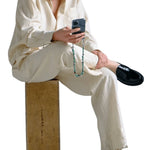 Ossa Stone and Fringe Wristlet - Vermillion