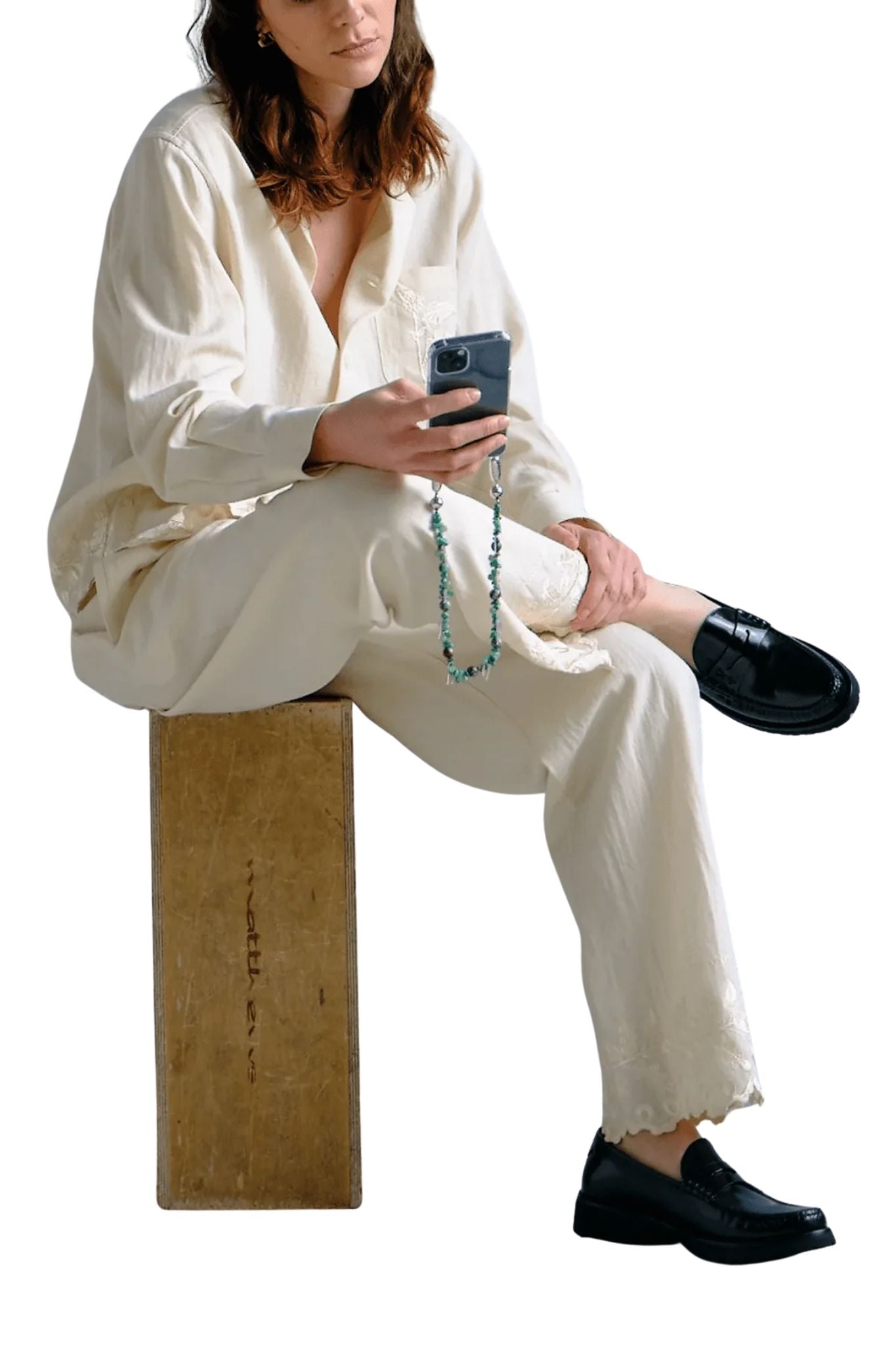 Ossa Stone and Fringe Wristlet - Vermillion