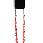 Ossa Stone and Fringe Wristlet Red Coral - Vermillion