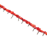 Ossa Stone and Fringe Wristlet Red Coral - Vermillion