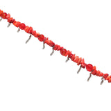 Ossa Stone and Fringe Wristlet Red Coral - Vermillion