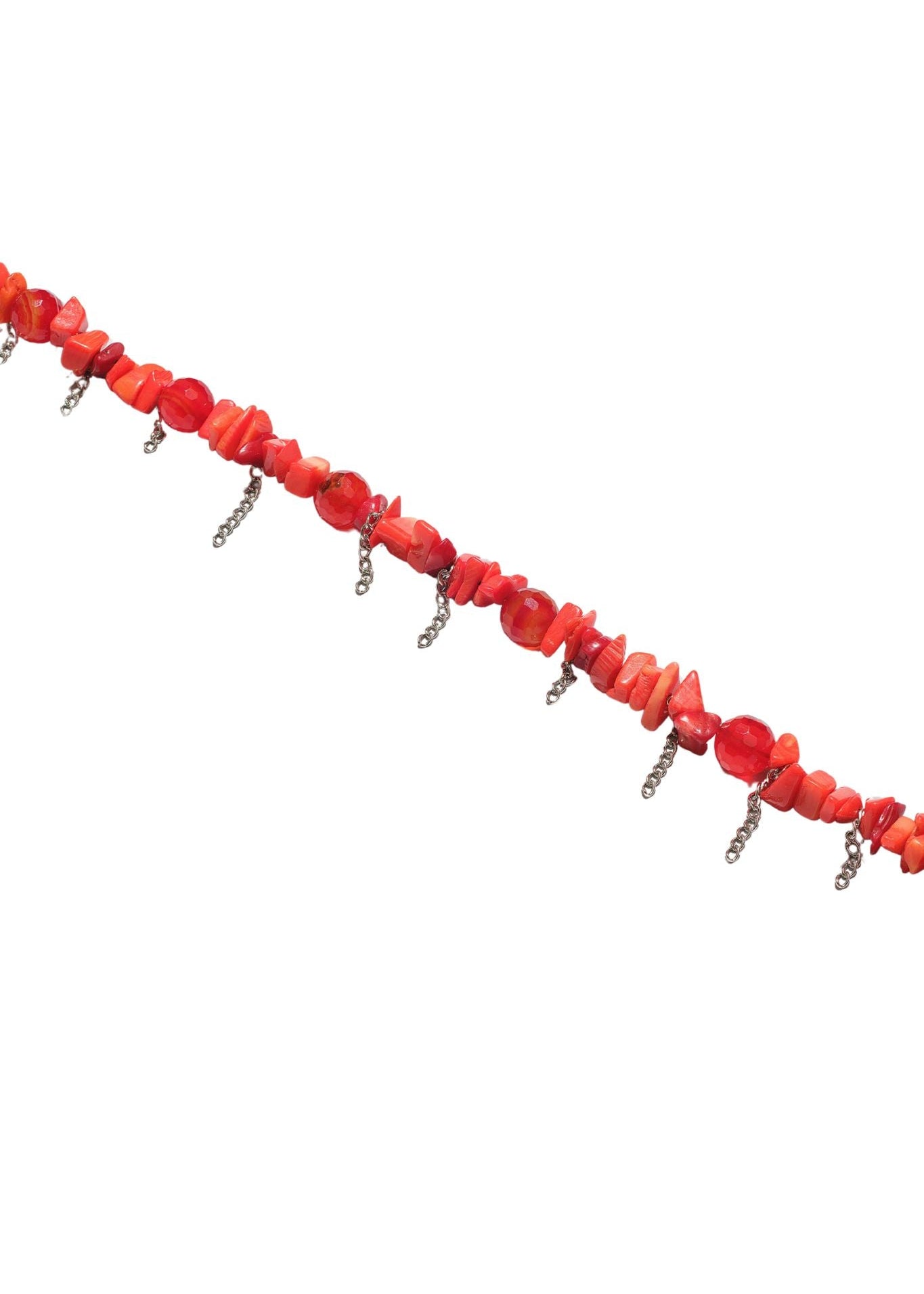 Ossa Stone and Fringe Wristlet Red Coral - Vermillion