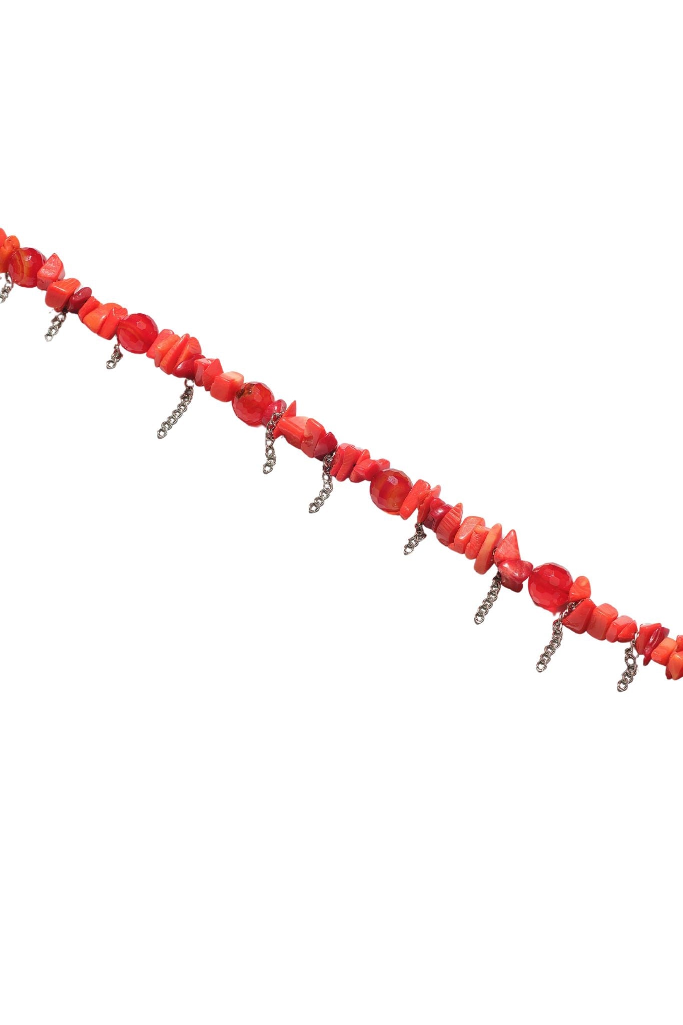 Ossa Stone and Fringe Wristlet Red Coral - Vermillion