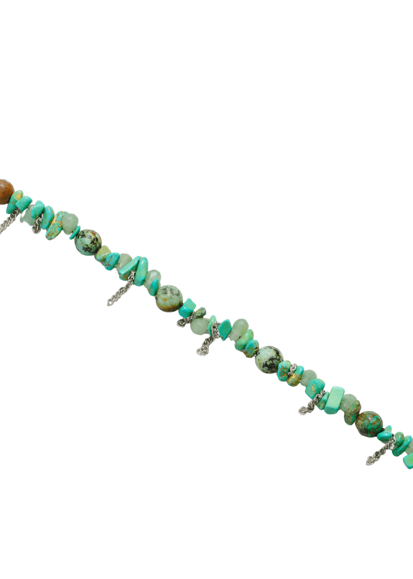 Ossa Stone and Fringe Wristlet Turquoise - Vermillion