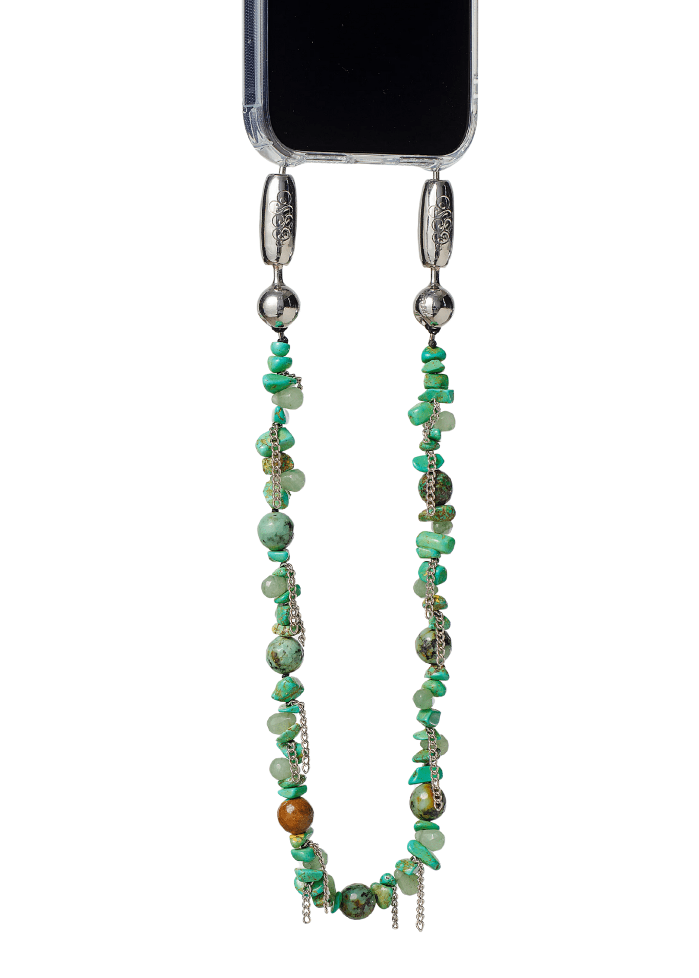 Ossa Stone and Fringe Wristlet Turquoise - Vermillion