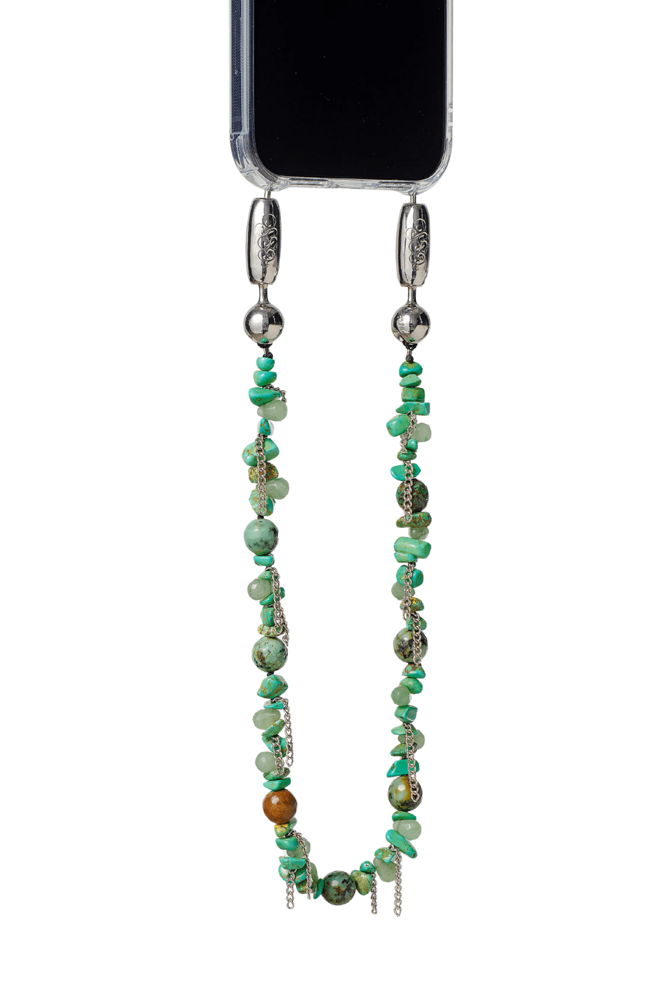 Ossa Stone and Fringe Wristlet Turquoise - Vermillion