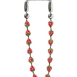 Ossa Strawberry Pavé Wristlet - Vermillion