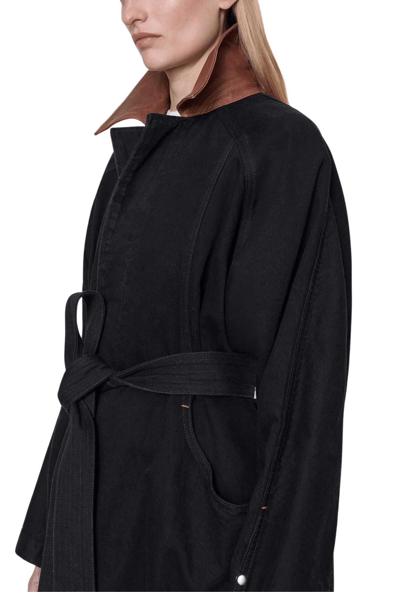 Ossou Sweep Coat - Vermillion