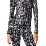 Perfect Moment Perfect Jacquard 1/4 Zip Base Layer - Vermillion
