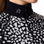 Perfect Moment Perfect Jacquard 1/4 Zip Base Layer - Vermillion