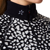 Perfect Moment Perfect Jacquard 1/4 Zip Base Layer - Vermillion