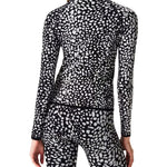 Perfect Moment Perfect Jacquard 1/4 Zip Base Layer - Vermillion