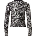 Perfect Moment Perfect Jacquard 1/4 Zip Base Layer - Vermillion