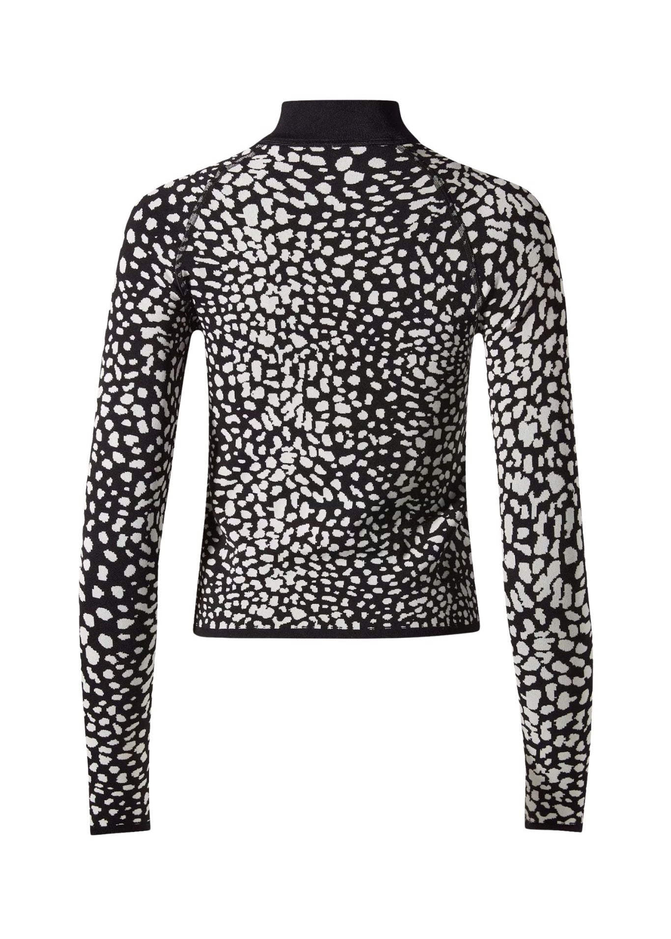 Perfect Moment Perfect Jacquard 1/4 Zip Base Layer - Vermillion