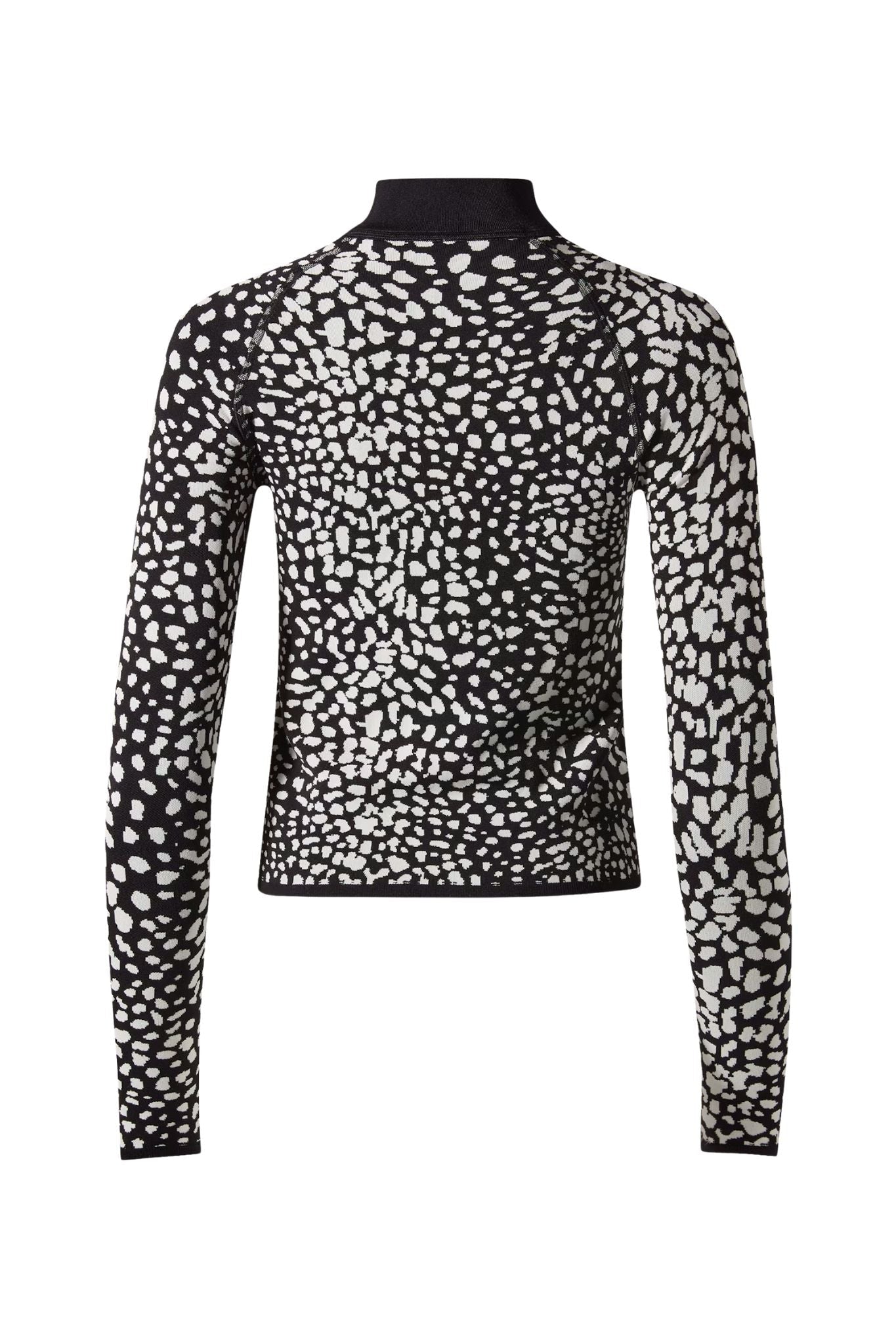 Perfect Moment Perfect Jacquard 1/4 Zip Base Layer - Vermillion