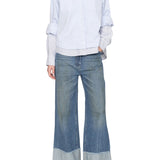 Sea Zayna Double Layer Button Down