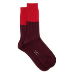 Plan C Bicolor Short Sock - Vermillion