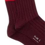 Plan C Bicolor Short Sock - Vermillion