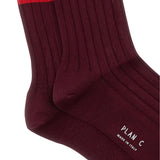 Plan C Bicolor Short Sock - Vermillion