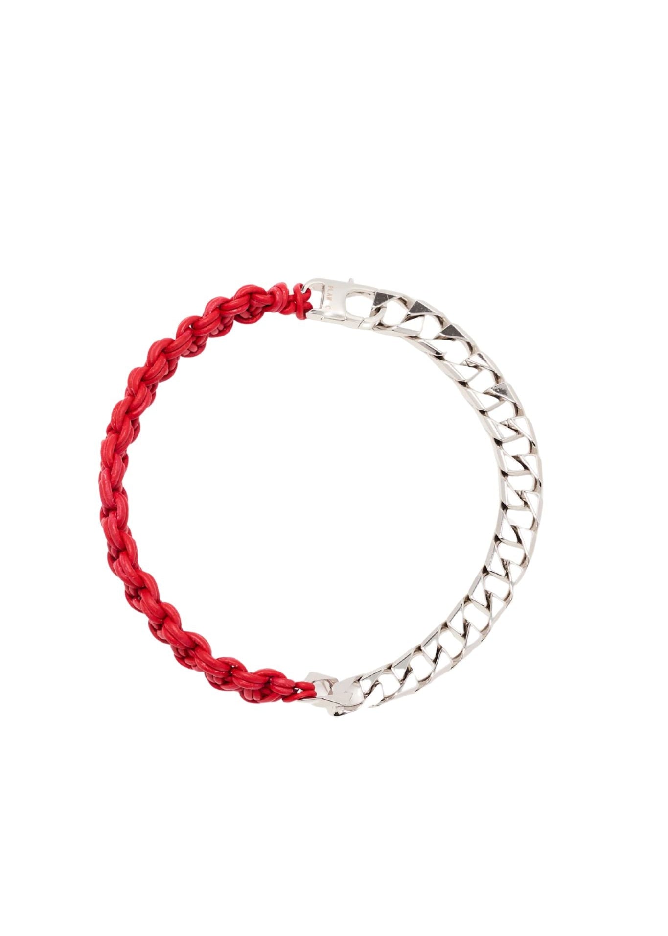 Plan C Flat C/Leather Cord Necklace - Vermillion