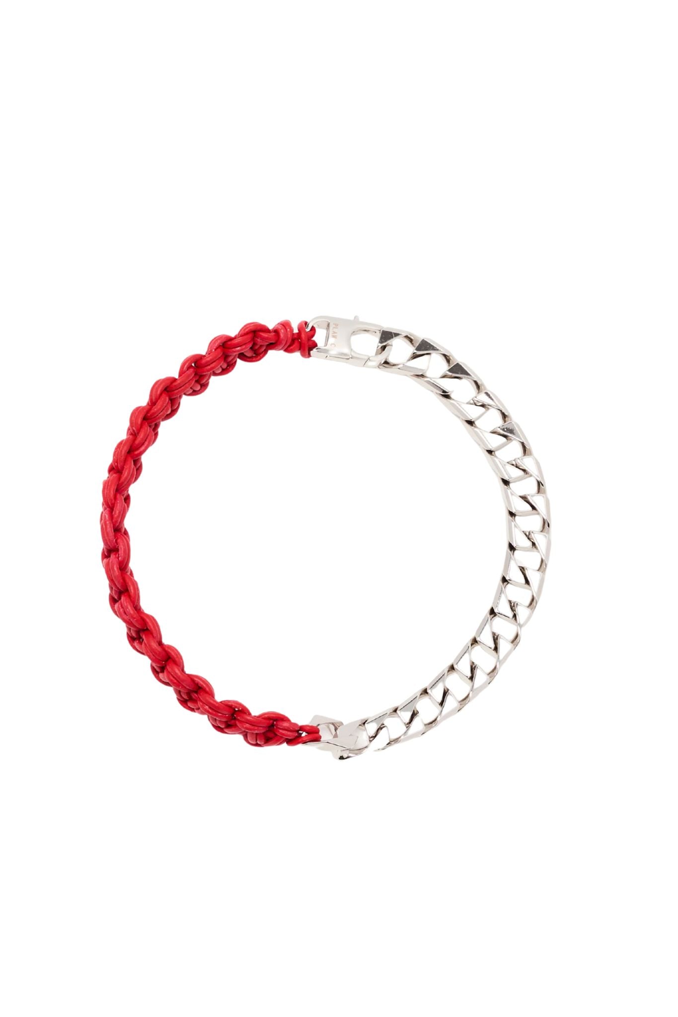 Plan C Flat C/Leather Cord Necklace - Vermillion