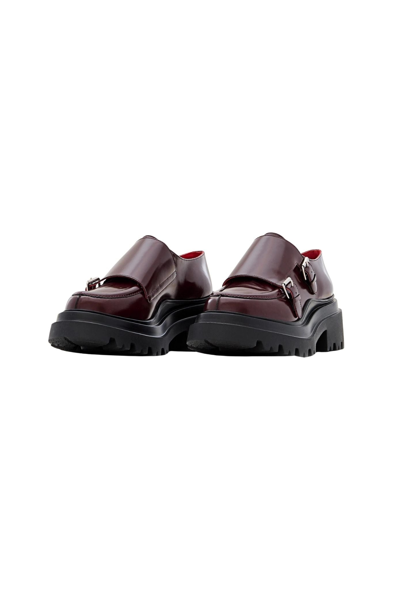 Plan C Loafer with Buckles - Vermillion